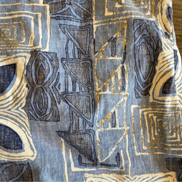 Hawaiian Shirt Vintage Go Barefoot Beach Vacation  Tribal Reverse Print Summer - Picture 9 of 13